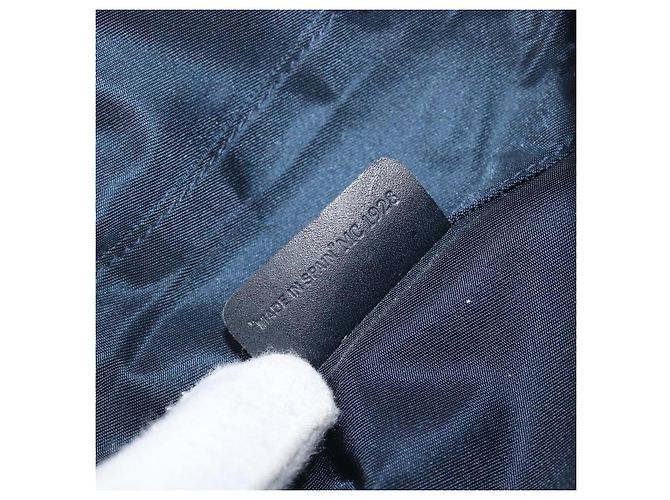 Pouch saddle Christian Dior Trotter Canvas Navy Gold Auth 203040A D'oro Blu navy - vista 12