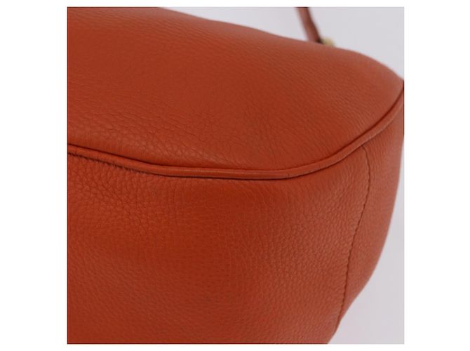 PRADA Schultertasche Vittero Dino Leather Orange Gold Auth 200974SAM Golden - Ansicht 17