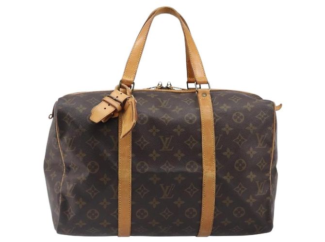 LOUIS VUITTON Monogram Sac Souple 35 Boston Bag M41626 LV Auth 201957 Monogramma - vista 13