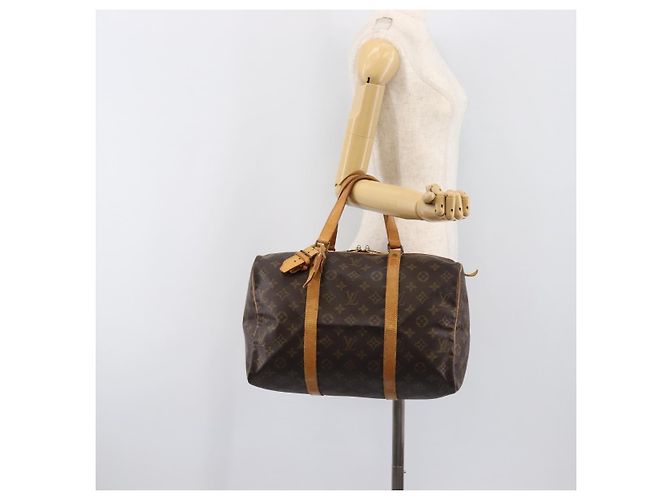 LOUIS VUITTON Monogram Sac Souple 35 Boston Bag M41626 LV Auth 201957 Monogramma - vista 20