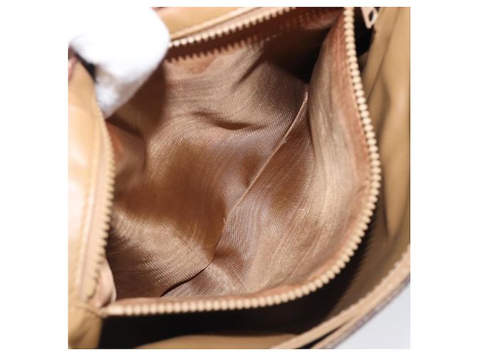Céline Borsa a tracolla CELINE Macadam PVC Pelle Marrone Tono Oro Auth 201420 - vista 24