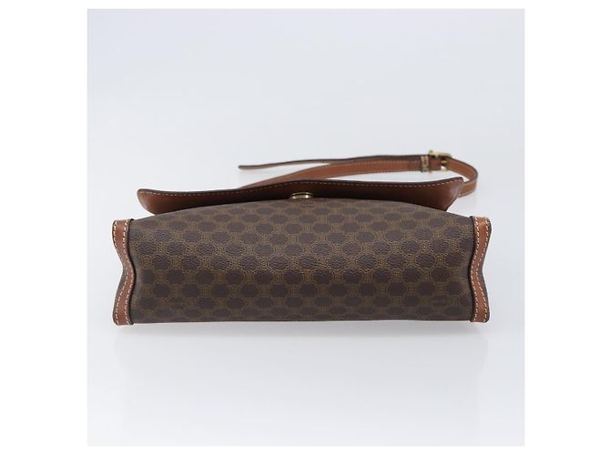 Céline Borsa a tracolla CELINE Macadam PVC Pelle Marrone Tono Oro Auth 201420 - vista 5