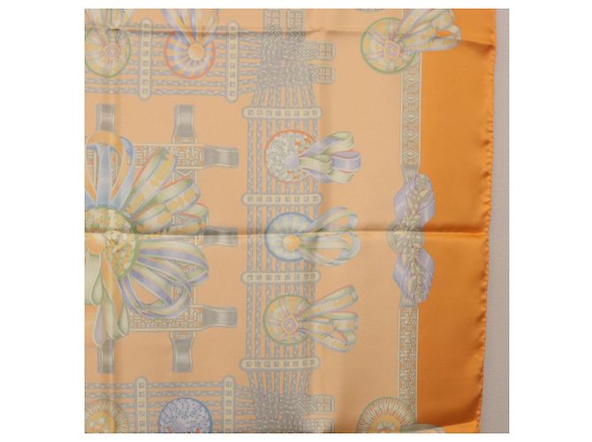 Hermès HERMES Carré 90 Seidentuch "LES RUBANS DU CHEVAL" Orange Auth 199852M - Ansicht 21