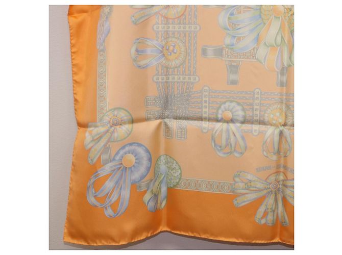 Hermès HERMES Carré 90 Seidentuch "LES RUBANS DU CHEVAL" Orange Auth 199852M - Ansicht 22