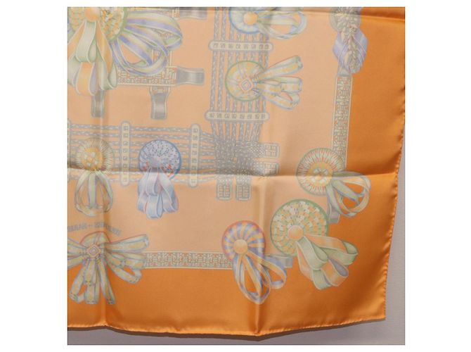 Hermès HERMES Carré 90 Seidentuch "LES RUBANS DU CHEVAL" Orange Auth 199852M - Ansicht 24
