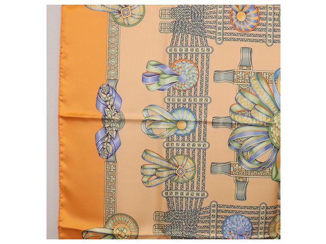 Hermès HERMES Carré 90 Seidentuch "LES RUBANS DU CHEVAL" Orange Auth 199852M - Ansicht 5