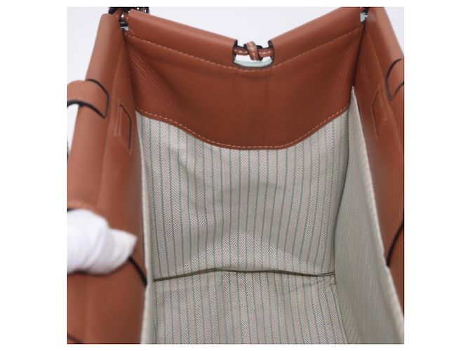 Borsa Tote LOEWE Anagram Cushion Tote Bag Canvas Light Green Auth ka6118A Verde chiaro - vista 23