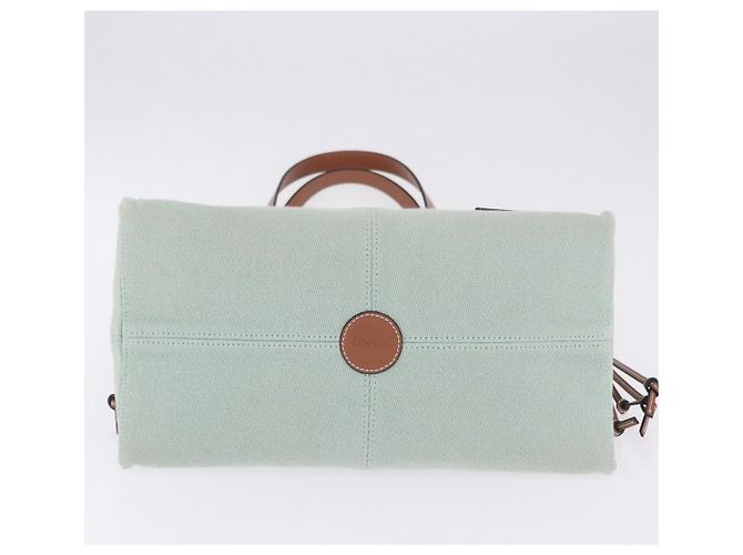 Borsa Tote LOEWE Anagram Cushion Tote Bag Canvas Light Green Auth ka6118A Verde chiaro - vista 5