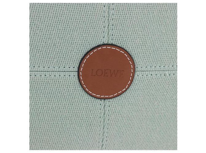 Borsa Tote LOEWE Anagram Cushion Tote Bag Canvas Light Green Auth ka6118A Verde chiaro - vista 6