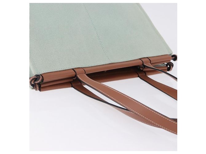Borsa Tote LOEWE Anagram Cushion Tote Bag Canvas Light Green Auth ka6118A Verde chiaro - vista 8