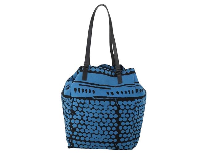 Borsa a mano BOTTEGA VENETA Canvas 2way Blue Auth bs36936 - vista 13