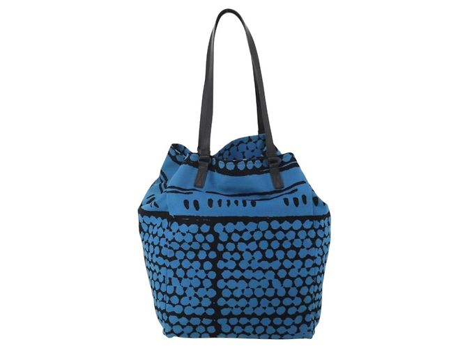 Borsa a mano BOTTEGA VENETA Canvas 2way Blue Auth bs36936 - vista 2