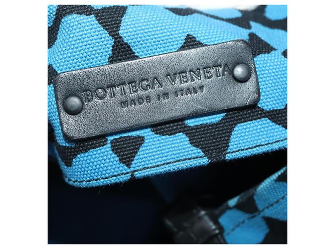 Borsa a mano BOTTEGA VENETA Canvas 2way Blue Auth bs36936 - vista 20