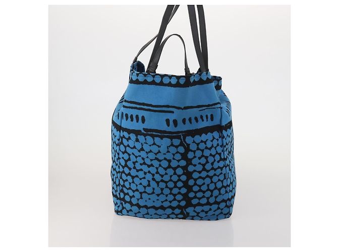 Borsa a mano BOTTEGA VENETA Canvas 2way Blue Auth bs36936 - vista 3