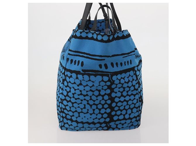 Borsa a mano BOTTEGA VENETA Canvas 2way Blue Auth bs36936 - vista 4