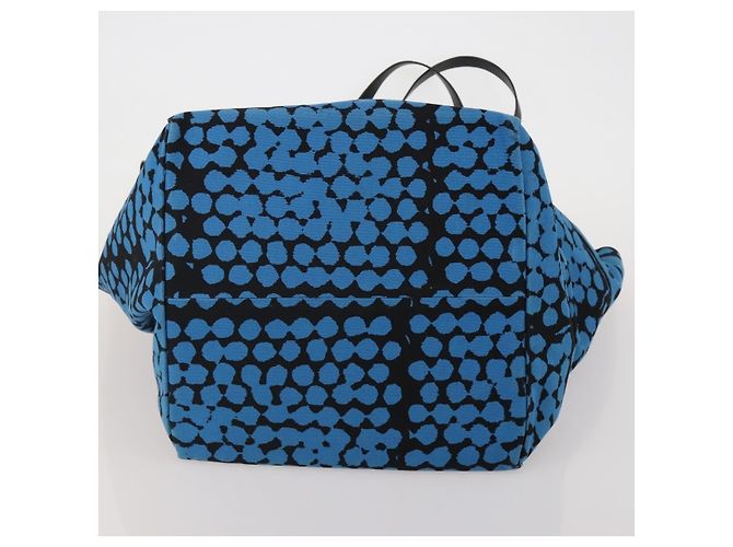 Borsa a mano BOTTEGA VENETA Canvas 2way Blue Auth bs36936 - vista 5