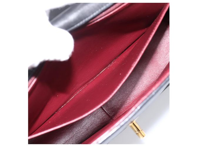 Borsa a tracolla CHANEL Big Matelasse 30 con catena in pelle d'agnello nera e oro CC Auth 203491SAV Nero D'oro - vista 23