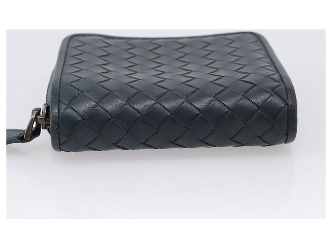 Portafoglio Bifold BOTTEGA VENETA INTRECCIATO in pelle blu autentico 203097 - vista 6