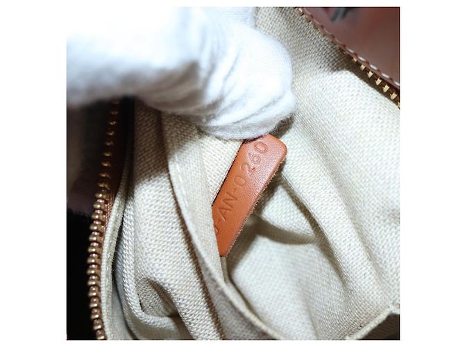 Céline CELINE Macadam Canvas Vertical Cabas Small Hand Bag Navy Gold Auth 202902M D'oro Blu navy - vista 11