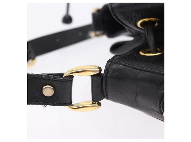 Borsa a tracolla Burberrys in pelle nera e oro Auth 201263A Nero - vista 11