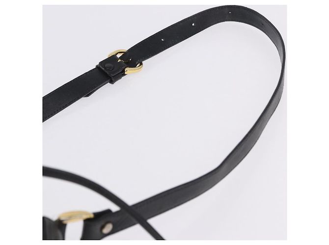 Borsa a tracolla Burberrys in pelle nera e oro Auth 201263A Nero - vista 14