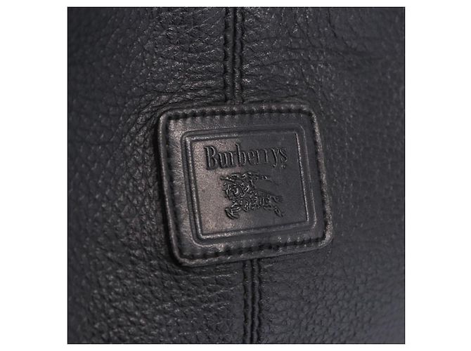 Borsa a tracolla Burberrys in pelle nera e oro Auth 201263A Nero - vista 20