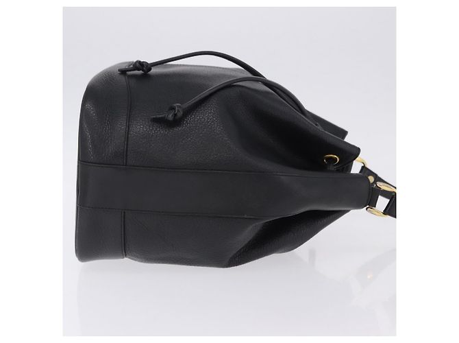 Borsa a tracolla Burberrys in pelle nera e oro Auth 201263A Nero - vista 3