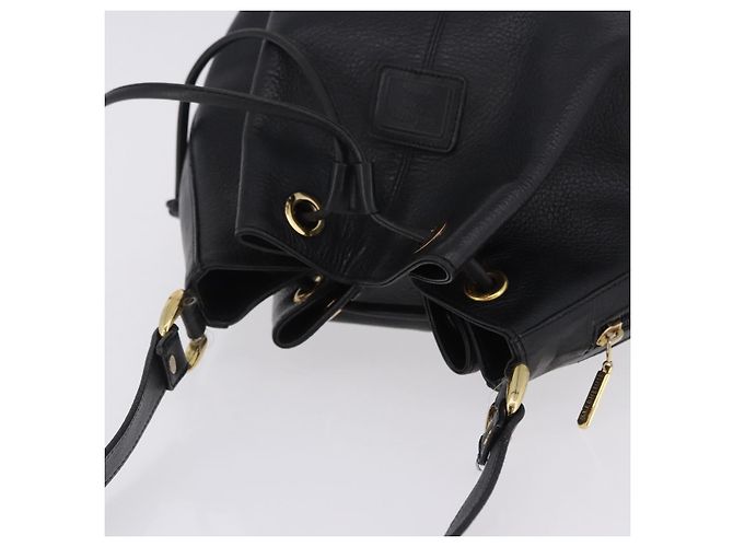 Borsa a tracolla Burberrys in pelle nera e oro Auth 201263A Nero - vista 6