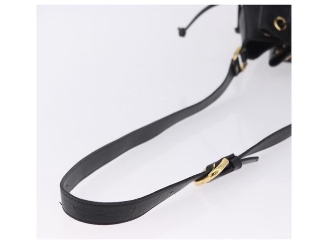 Borsa a tracolla Burberrys in pelle nera e oro Auth 201263A Nero - vista 7