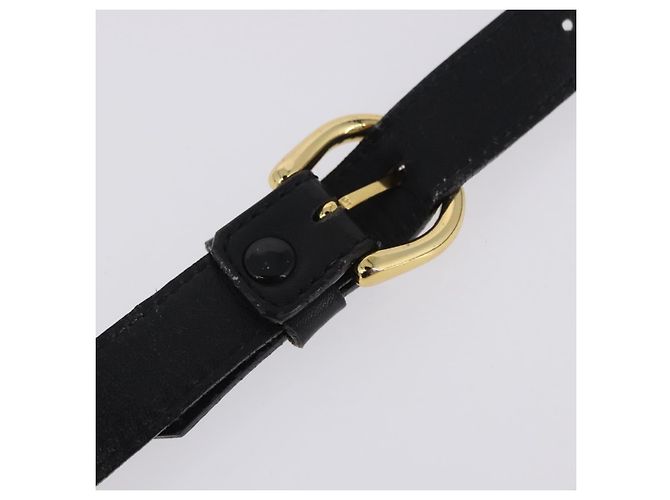 Borsa a tracolla Burberrys in pelle nera e oro Auth 201263A Nero - vista 8