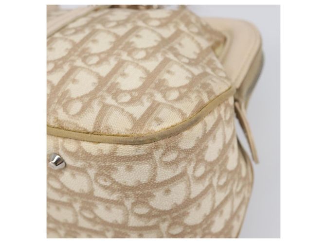 Borsa a mano Christian Dior Trotter Canvas Romantic PVC Beige Silver Auth 202956 Argento - vista 15