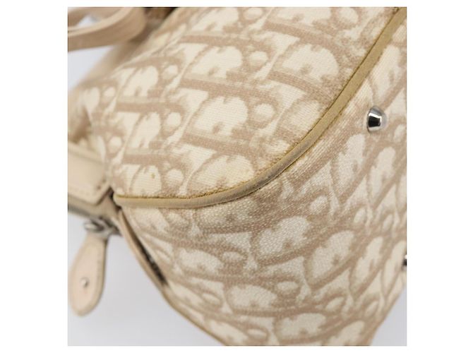 Borsa a mano Christian Dior Trotter Canvas Romantic PVC Beige Silver Auth 202956 Argento - vista 16