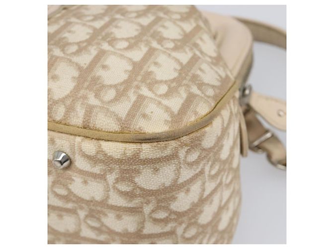 Borsa a mano Christian Dior Trotter Canvas Romantic PVC Beige Silver Auth 202956 Argento - vista 17