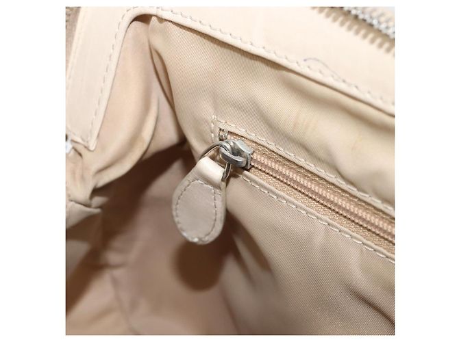 Borsa a mano Christian Dior Trotter Canvas Romantic PVC Beige Silver Auth 202956 Argento - vista 23