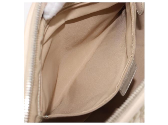 Borsa a mano Christian Dior Trotter Canvas Romantic PVC Beige Silver Auth 202956 Argento - vista 24