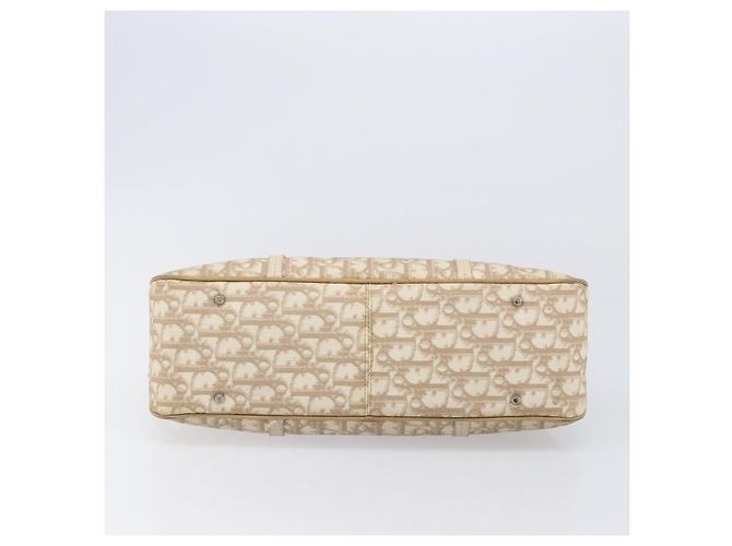 Borsa a mano Christian Dior Trotter Canvas Romantic PVC Beige Silver Auth 202956 Argento - vista 5