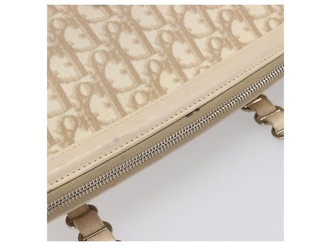 Borsa a mano Christian Dior Trotter Canvas Romantic PVC Beige Silver Auth 202956 Argento - vista 7