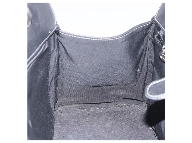 Borsa a mano CHANEL Matelasse con catena in pelle nera e argento CC Auth ka6174SAV Nero - vista 22