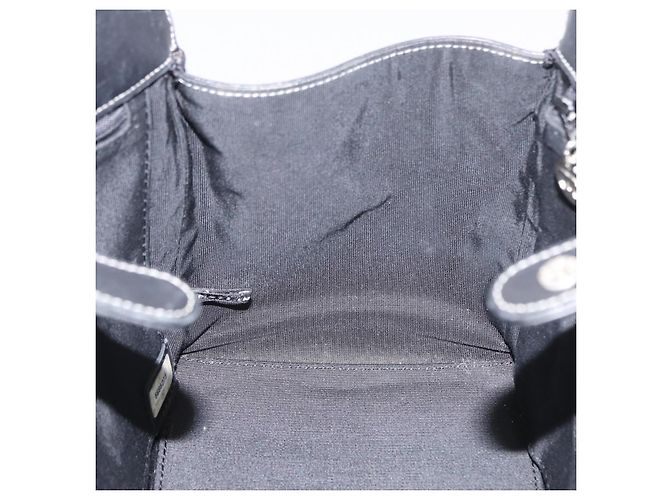 Borsa a mano CHANEL Matelasse con catena in pelle nera e argento CC Auth ka6174SAV Nero - vista 23