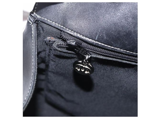 Borsa a mano CHANEL Matelasse con catena in pelle nera e argento CC Auth ka6174SAV Nero - vista 26