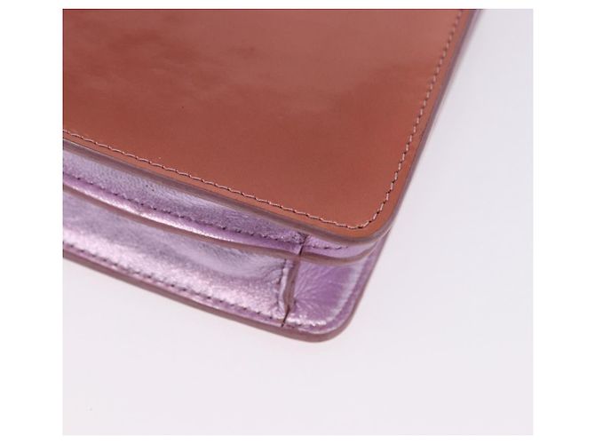 Borsa a tracolla con catena CHANEL Vernice Rosa Argento CC Auth 203084M - vista 18
