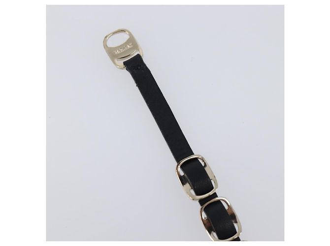 Bracciale Salvatore Ferragamo Vala Pelle Nero Oro Auth SW2868 D'oro - vista 15