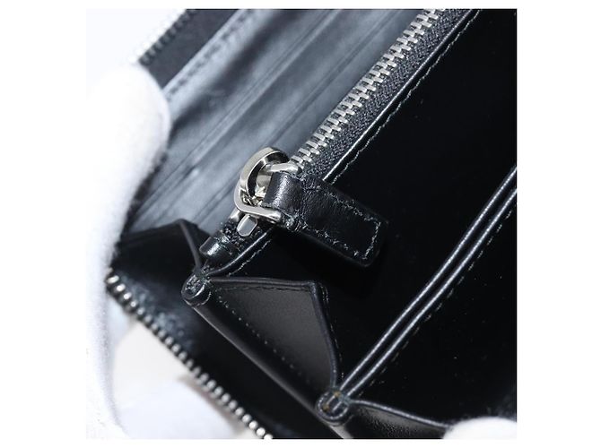 Cartera larga PRADA de cuero Silver Auth 203045 Plata - vista 22