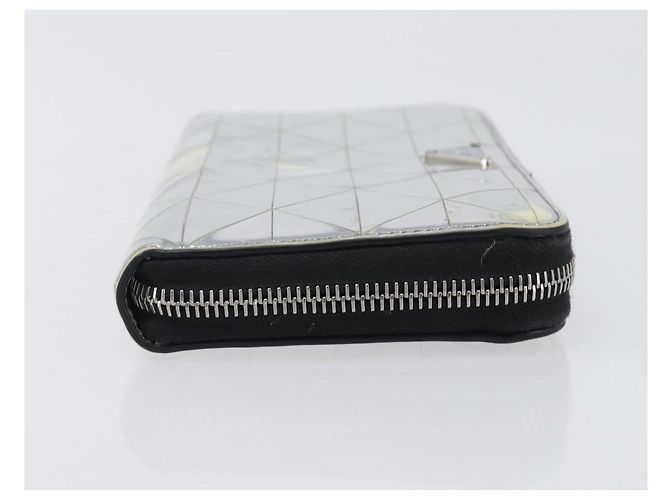Cartera larga PRADA de cuero Silver Auth 203045 Plata - vista 3