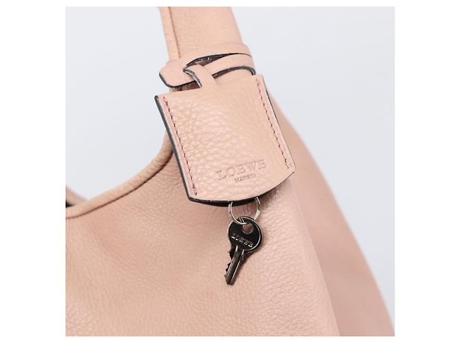 LOEWE Kaliyu GM Handtasche aus Leder Rosa Silber Auth hk4026A Pink - Ansicht 10