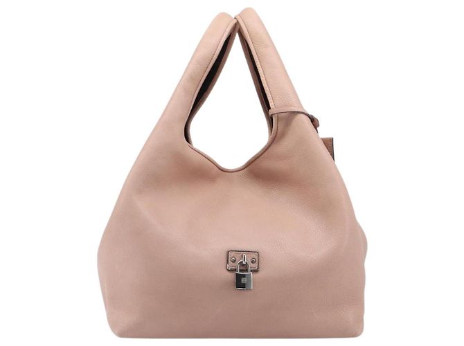 LOEWE Kaliyu GM Handtasche aus Leder Rosa Silber Auth hk4026A Pink - Ansicht 13