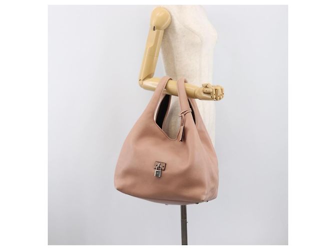 LOEWE Kaliyu GM Handtasche aus Leder Rosa Silber Auth hk4026A Pink - Ansicht 23