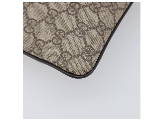 Borsa a spalla GUCCI GG Supreme PVC Beige Silver 141626 Auth 200589 Argento - vista 14