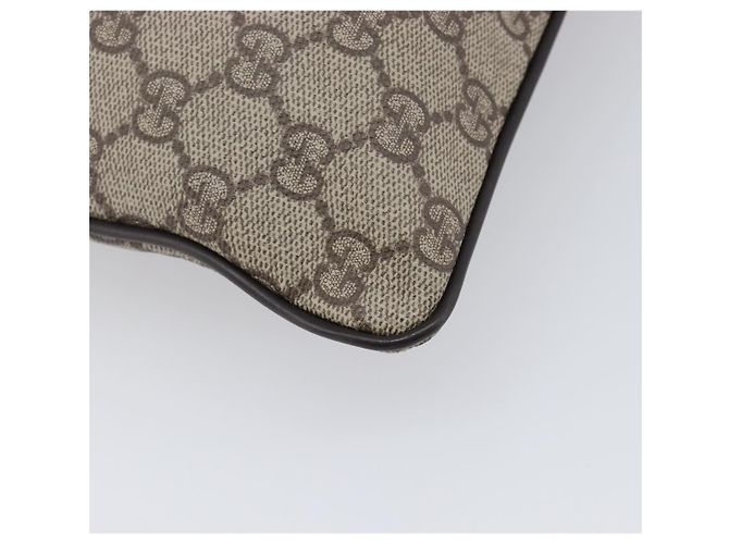 Borsa a spalla GUCCI GG Supreme PVC Beige Silver 141626 Auth 200589 Argento - vista 16