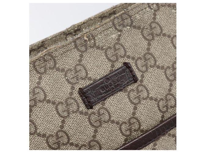 Borsa a spalla GUCCI GG Supreme PVC Beige Silver 141626 Auth 200589 Argento - vista 17